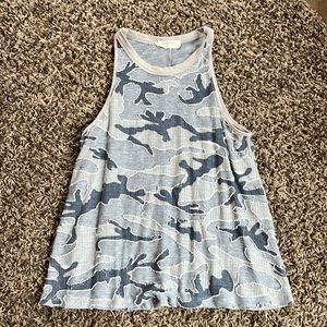 Sophie Rue Tank Top in dark gray & light gray size small.